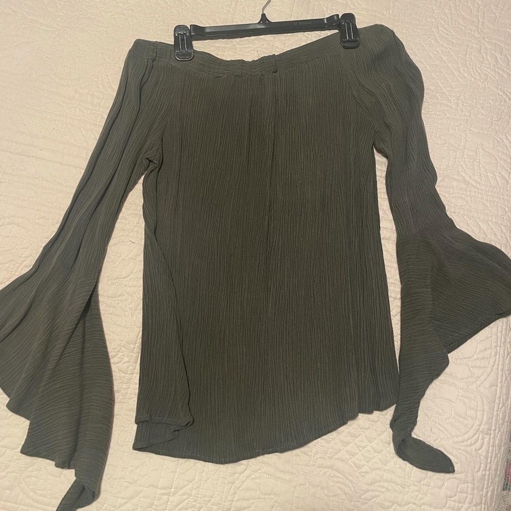 Off the shoulder linen top